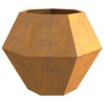 vidaXL Jardinière 2 Pièces Rouillé 100 x 100 x 80 cm