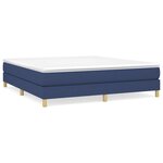 vidaXL Cadre de lit bleu 180x200 cm tissu