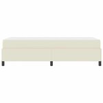 vidaXL Cadre de lit avec matelas Crème 100 x 200 cm Faux cuir