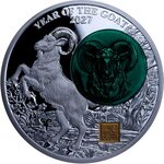 Pièce de monnaie en Argent 25 Francs g 62.2 (2 oz) Millésime 2027 YEAR OF THE GOAT (PRÉCOMMANDE)