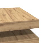 vidaXL Table basse rotative à 360 degrés chêne artisanal 90x90x34 5 cm