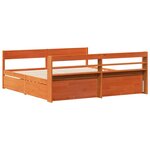 vidaXL Cadre de lit sans matelas cire marron 180x200cm bois pin massif