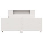 vidaXL Cadre de lit sans matelas blanc 135x190 cm bois de pin massif