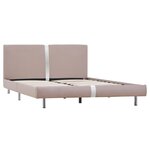 vidaXL Cadre de lit sans matelas cappuccino similicuir 140x200 cm