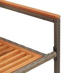 Chaises de jardin empilables vidaXL avec coussins  2 Pièces  Gris  Poly Rattan