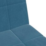 vidaXL Canapé-lit à 2 places avec repose-pied bleu velours