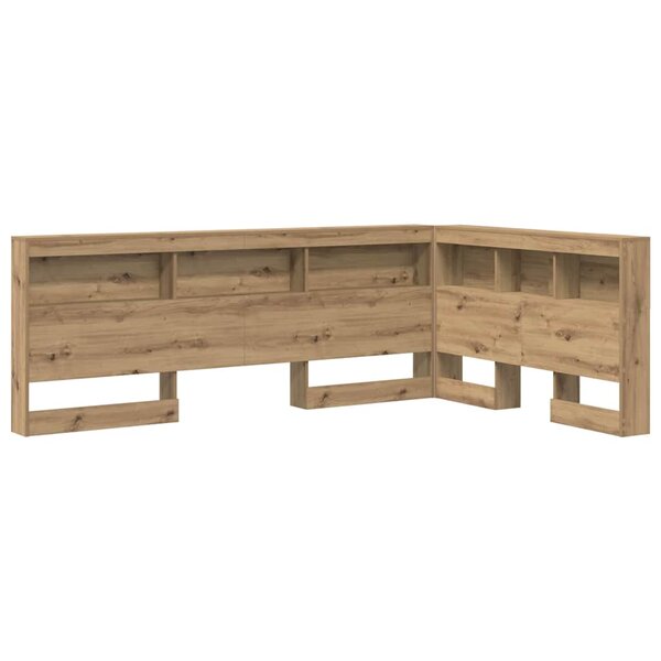 vidaXL Tête de lit de rangement avec étagère Chêne artisanal 120 cm