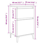 vidaXL Tables de chevet 2 Pièces chêne marron 40x35x70 cm
