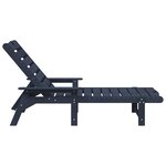 vidaXL Mobilier de jardin lounge 2 Pièces Bleu marine 53 x 195.5 x 30cm
