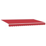 vidaXL Auvent Rétractable Rouge 400 x 200 cm Polyester et Aluminium