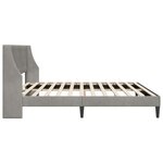 vidaXL Cadre de lit avec tête de lit Gris clair 200 x 200 cm Velours