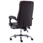 vidaXL Chaise de bureau de massage Marron Similicuir
