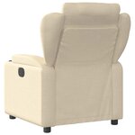 vidaXL Fauteuil inclinable de massage électrique crème tissu
