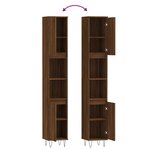 vidaXL Armoire de bain chêne marron 30x30x190 cm bois d'ingénierie