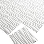WallArt Panneaux muraux 3D Waves 12 Pièces GA-WA04