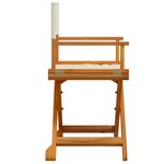 vidaXL Chaises de réalisateur pliables lot de 2 blanc crème tissu