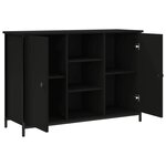 vidaXL Buffet noir 100x35x70 cm bois d'ingénierie