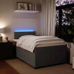 vidaXL Sommier à lattes de lit et matelas gris foncé 120x190cm velours