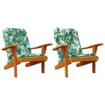 vidaXL Coussin de chaise 2 Pièces Vert 58 x 77 x 4.5 cm Tissu Oxford