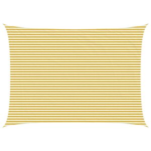 vidaXL Voile d'ombre 5 x 6 m HDPE Rectangulaire Jaune et blanc