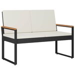 vidaXL Banc extérieur 2 -Seater 107 x 61 x 80 cm polyrotin