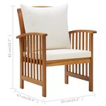Salon de jardin meuble d'extérieur ensemble de mobilier 5 pièces avec coussins bois d'acacia solide 02_0016314