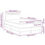 vidaXL Lit à ressorts avec matelas blanc  petit double  simili cuir.