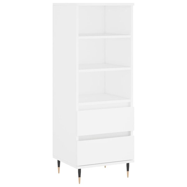 vidaXL Buffet haut Blanc 40x36x110 cm Bois d'ingénierie
