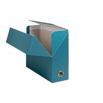 Boîte De Transfert Officebyme Dos 90mm - Bleu Canard - X 5 - Exacompta