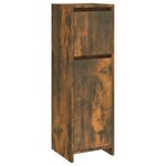 vidaXL Armoire de bain Chêne fumé 30x30x95 cm Bois d'ingénierie