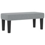 vidaXL Lit à ressort avec matelas et banc gris 90x200 cm Tissu