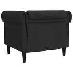 vidaXL Fauteuil Chesterfield noir tissu