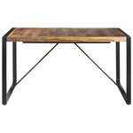vidaXL Table à manger 140x140x75 cm bois massif