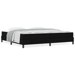 vidaXL Lit à ressorts avec matelas Noir 200 x 200 cm tissu