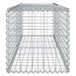 vidaXL Panier gabion avec couvercle 200x50x50 cm fer galvanisé