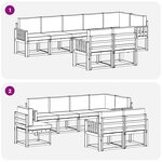vidaXL Ensemble de canapés d'extérieur 8 pc Gris Naturel et Clair