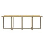 vidaXL Ensemble à dîner de jardin coussins 9 Pièces Résine tressée Beige