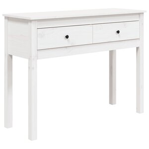 vidaXL Table console Blanc 100x35x75 cm Bois massif de pin
