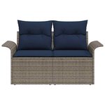 vidaXL Canapé de jardin avec coussin 141 x 62 x 69 cm polyrotin