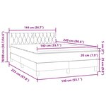 vidaXL Sommier à lattes de lit avec matelas et LED rose 140x220 cm velours