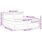 vidaXL Lit à ressorts avec matelas Blanc 200 x 200 cm Simili cuir