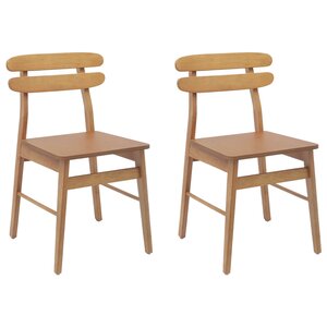 vidaXL Chaise de salle à manger 2 Pièces Naturel