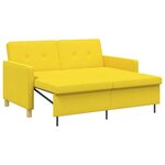 vidaXL Canapé-lit escamotable Jaune clair 154 x 94 5 x 80 5 cm Tissu