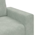 vidaXL Fauteuil Gris clair 60 cm Velours