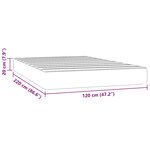 vidaXL Matelas de lit à ressorts ensachés gris clair 120x220x20 cm