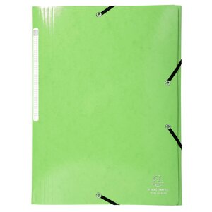 Chemise À Élastiques 3 Rabats Maxi Capacity Carte Lustrée Pelliculée 425gm2 Iderama A4 - Vert Anis - X 25 - Exacompta