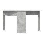 vidaXL Table à dîner 138 x 70 x 73 5 cm Bois d'ingénierie Gris béton