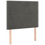 vidaXL Sommier à lattes de lit et matelas Gris foncé 90x190 cm Velours