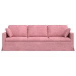 vidaXL Canapé Rose 228 x 78 x 80 cm Velours