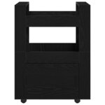 vidaXL Chariot de cuisine Chêne noir 60 x 45 x 80 cm Bois d'ingénierie